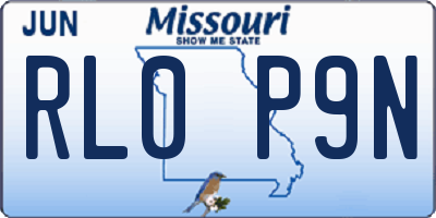 MO license plate RL0P9N