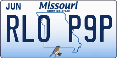 MO license plate RL0P9P