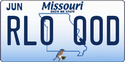 MO license plate RL0Q0D