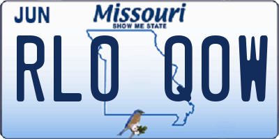 MO license plate RL0Q0W