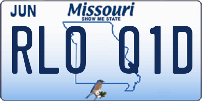 MO license plate RL0Q1D