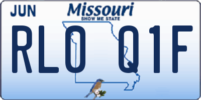 MO license plate RL0Q1F
