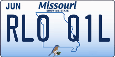 MO license plate RL0Q1L