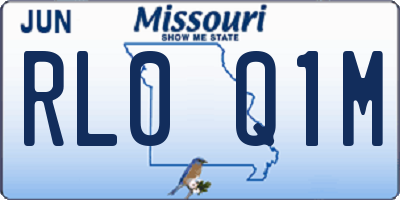 MO license plate RL0Q1M