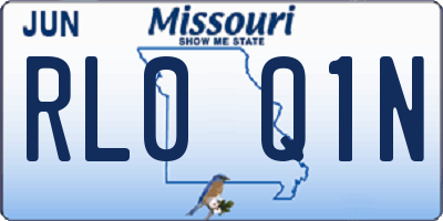 MO license plate RL0Q1N