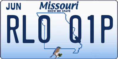 MO license plate RL0Q1P
