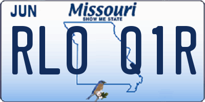 MO license plate RL0Q1R