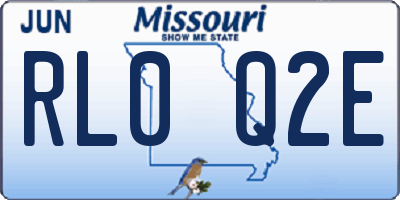 MO license plate RL0Q2E