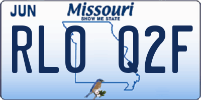 MO license plate RL0Q2F