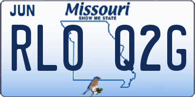 MO license plate RL0Q2G