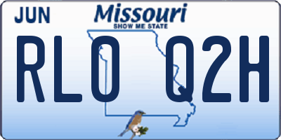 MO license plate RL0Q2H