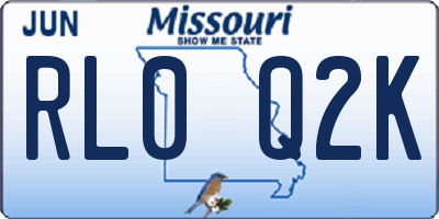 MO license plate RL0Q2K