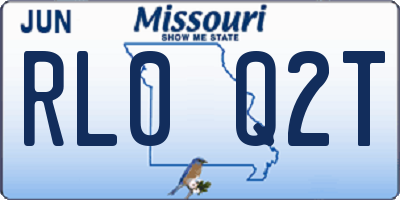 MO license plate RL0Q2T