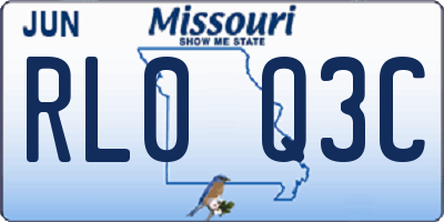 MO license plate RL0Q3C