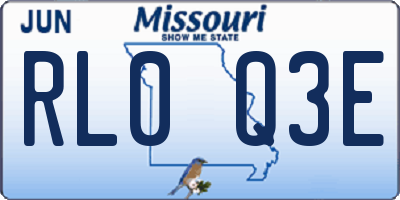 MO license plate RL0Q3E