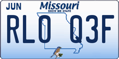 MO license plate RL0Q3F