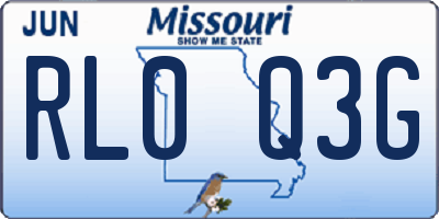 MO license plate RL0Q3G