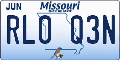 MO license plate RL0Q3N