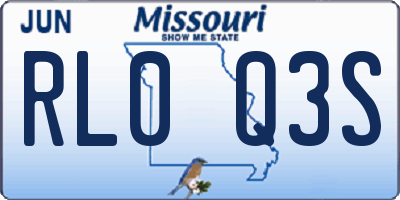 MO license plate RL0Q3S