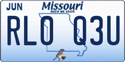 MO license plate RL0Q3U