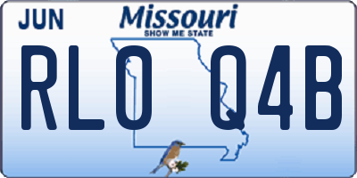 MO license plate RL0Q4B