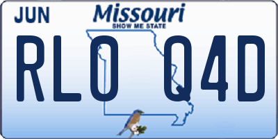 MO license plate RL0Q4D