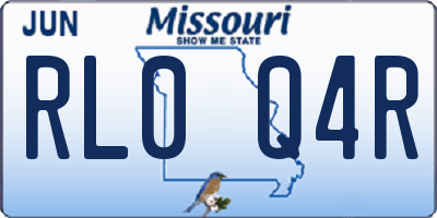 MO license plate RL0Q4R
