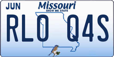 MO license plate RL0Q4S