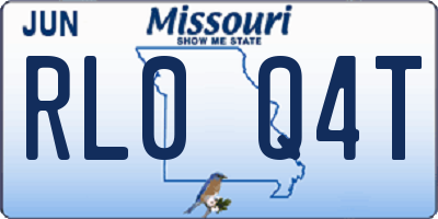 MO license plate RL0Q4T
