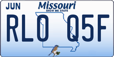 MO license plate RL0Q5F