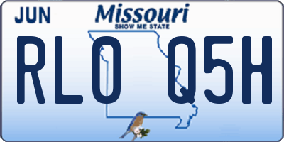 MO license plate RL0Q5H
