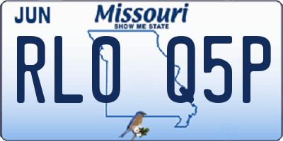 MO license plate RL0Q5P