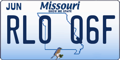 MO license plate RL0Q6F