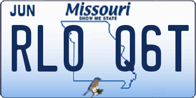 MO license plate RL0Q6T
