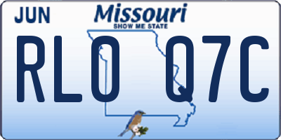 MO license plate RL0Q7C