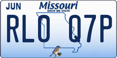MO license plate RL0Q7P