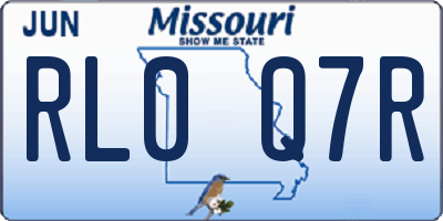 MO license plate RL0Q7R