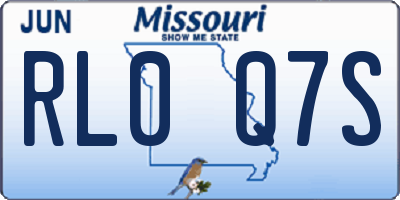 MO license plate RL0Q7S