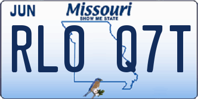 MO license plate RL0Q7T