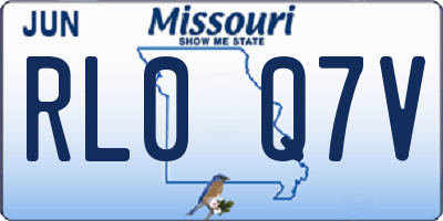 MO license plate RL0Q7V