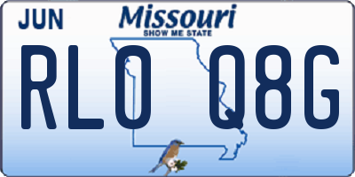 MO license plate RL0Q8G