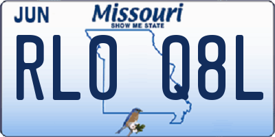 MO license plate RL0Q8L