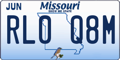 MO license plate RL0Q8M