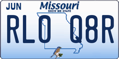 MO license plate RL0Q8R