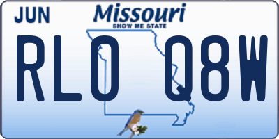 MO license plate RL0Q8W