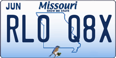MO license plate RL0Q8X