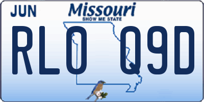MO license plate RL0Q9D
