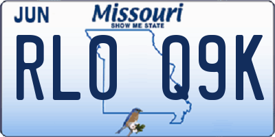 MO license plate RL0Q9K