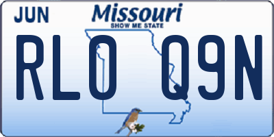 MO license plate RL0Q9N