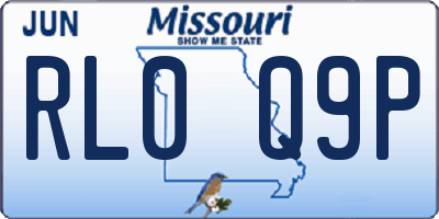 MO license plate RL0Q9P